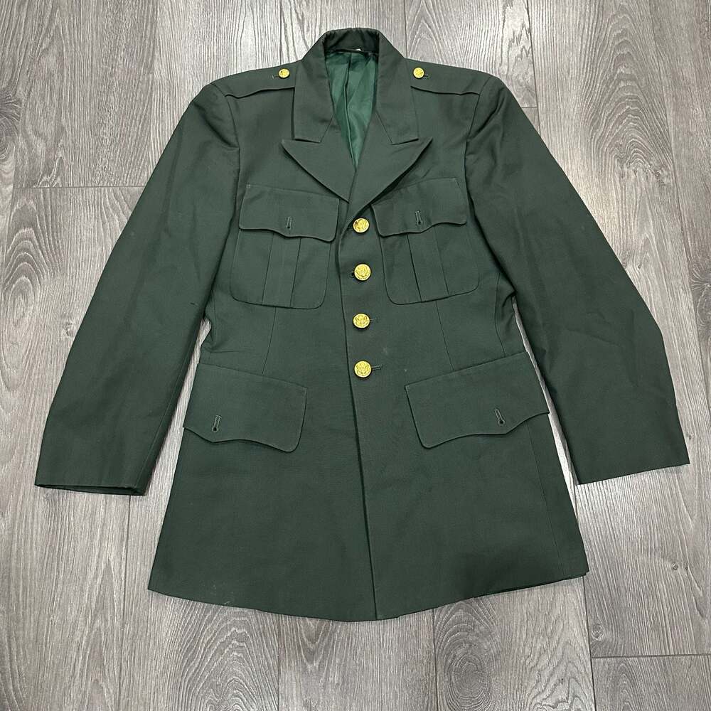 Vintage US Army Green Dress Uniform Jacket - DeRossi & Son (DSCP) Size 36R